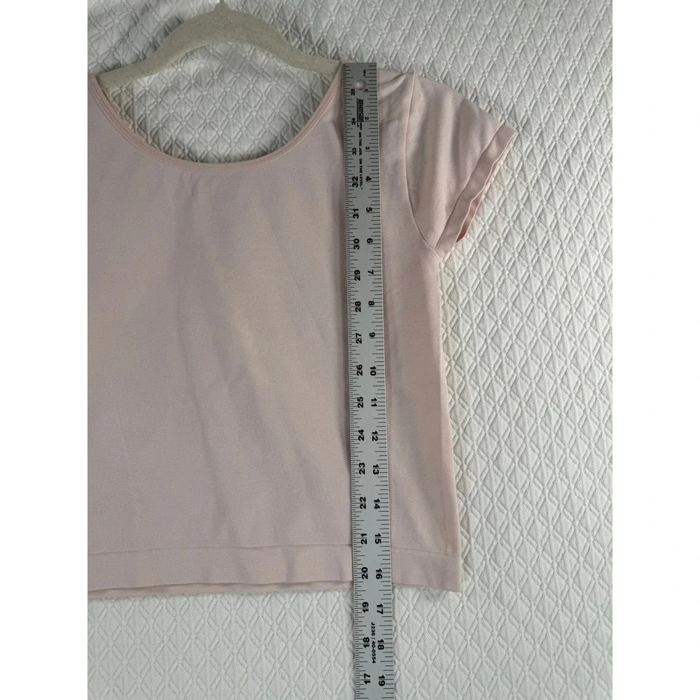 Intimately Free People Seamless Baby‎ Tee M/L Blush Pink Scoop Neck Crop Top